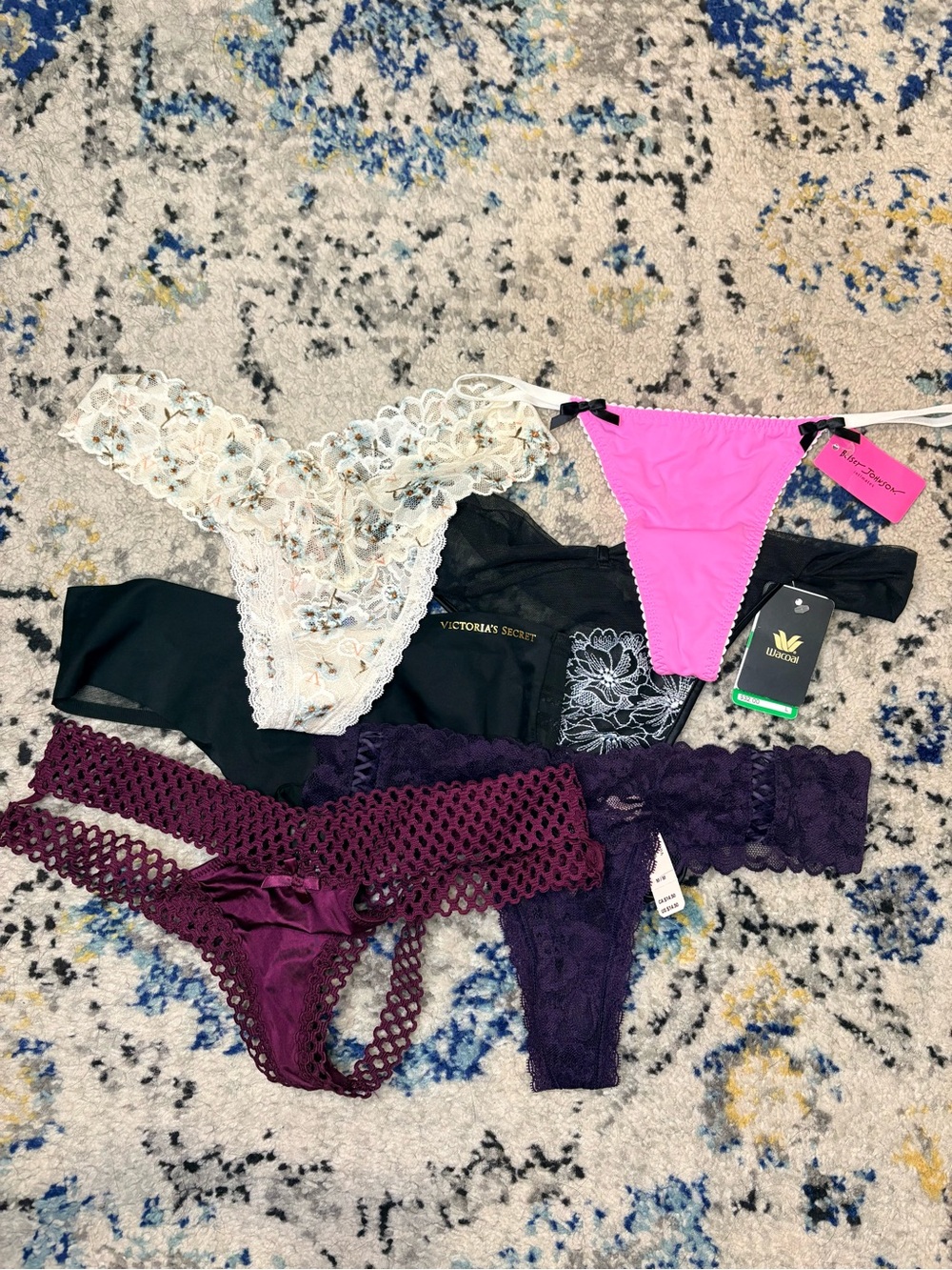Panties Bundle with Victorias Secret, Wacoal & Betsy Johnson NWT